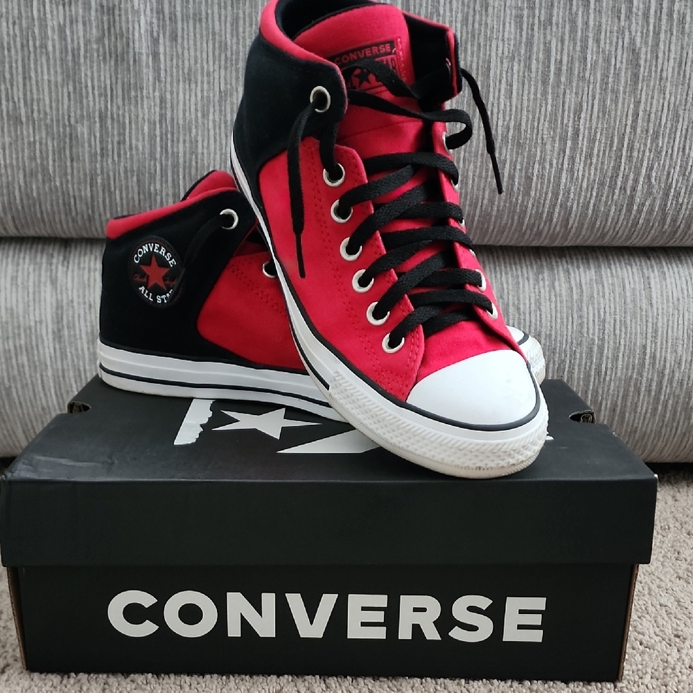 Converse Black and Red High-Tops